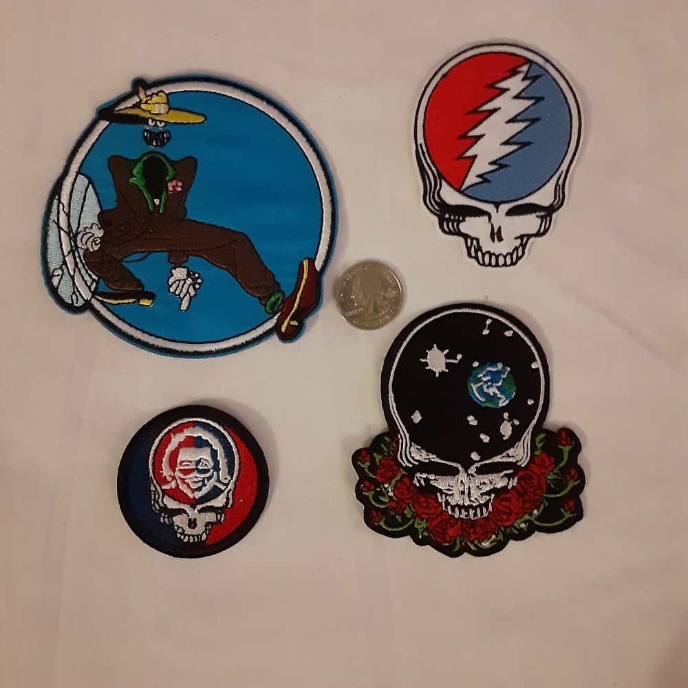 Grateful Dead patch lot, SYF, Invisible Man Patch